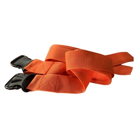 Cintura di sicurezza 1 pezzo - polipropilene arancio - fibbia in plastica