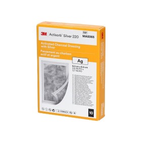 3m actisorb silver 220 aktivkohleverband mit silber, mas065, 6,5 cm x 9,5 cm – 10 stk.