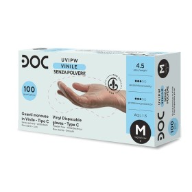 Guanti monouso in vinile doc u.vi extra powder free - 100 pz.