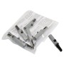 Kit di 10 adattatori ecg, da femmina 4 mm a coccodrillo, colore nero - 10 pz.