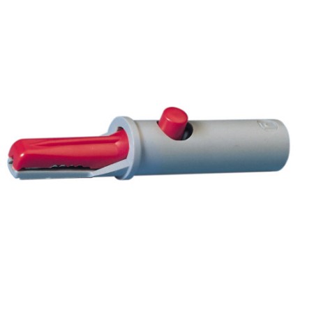 Kit di 10 adattatori ecg, da femmina 4 mm a coccodrillo, colore rosso - 10 pz.
