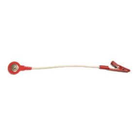 Adaptor, mascul la clemă crocodil, roșu - 1 buc.
