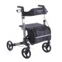 Rollator pieghevole in alluminio verniciato grigio - oceano 2.0