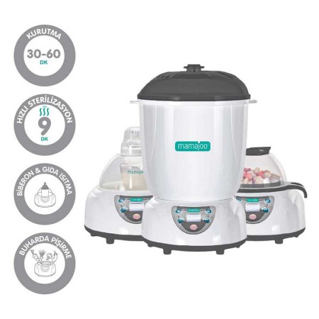 Sterilizzatore a vapore e scaldacibo per biberon 5-in-1 digitale mamajoo mmj2020