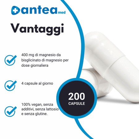 Magnesio bisglicinato anteamed pure 200 capsule