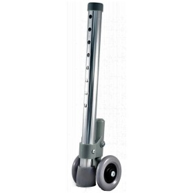 Coppia di gambe per deambulatori con ruote con sistema autobloccante, prodotto grigio