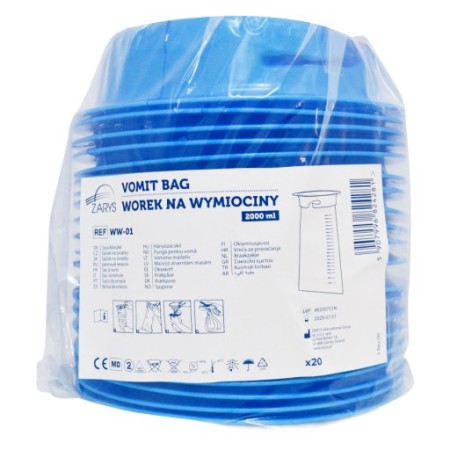 Busta per il vomito vomit bag 2.000 ml - conf. 20 pz.