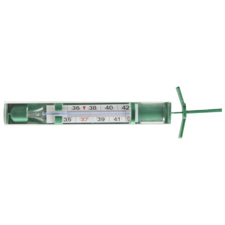 Termometro ecologico gima con lente di ingrandimento e shaker - 1 pz.