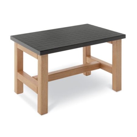Predellino in legno a 1 gradino cm 27x40x25h per lettini medici