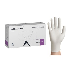 Easycare nitril flex fehér, púdermentes nitril kesztyű - 100 db.