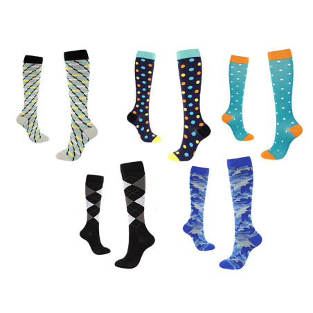 Calze a compressione funny l-xl - disegno 6 - conf. 5 pz.