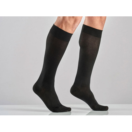 Gambaletto cotone unisex - l - forte compressione - nero - 1 paio