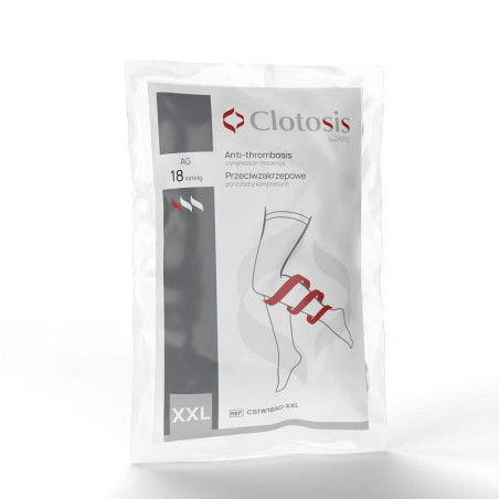Calze compressive antitrombosi 18mmhg clotosis