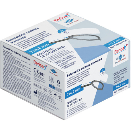 Suturatrice cutanea monouso con punto 7x4,2 mm- 10 pz.