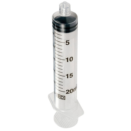 Siringa bd plastipak 20 ml, senza ago, cono centrale luer - 60 pz.