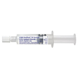 Seringues pré-remplies bd posiflush xs avec solution saline 5 ml - 30 unités.
