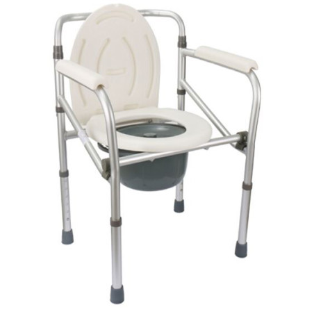 Sedia comoda multifunzione 4 in 1 - rialzo wc e sedile per doccia pieghevole in alluminio