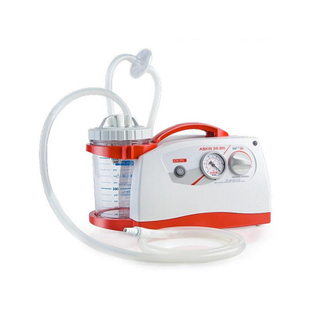 New askir 36br a batterie re410201 con vaso riutilizzabile e sacca monouso flovac da 1000 ml