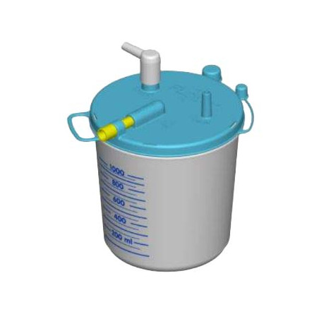 New askir 36br a batterie re410201 con vaso riutilizzabile e sacca monouso flovac da 1000 ml