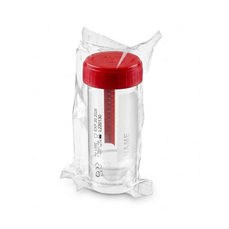 Contenitore per feci 30 ml sterile in confezione singola - conf. 600 pz.