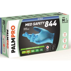 Palmpro med safety 844 poedervrije nitril wegwerphandschoenen - 100 stuks