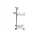 Carrello medicale con 1 ripiano e supporto monitor super easy basic