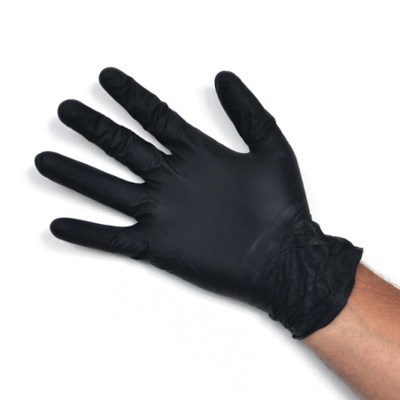 Guanti in nitrile nero doc black powder free - 100 pz.