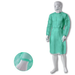 Camice monouso non sterile in tnt verde betatex - 10 pz.
